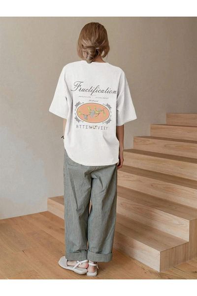 Mythologie T-Shirt Fuctification - Λευκό εμπριμέ κοντό μανίκι με λαιμόκοψη