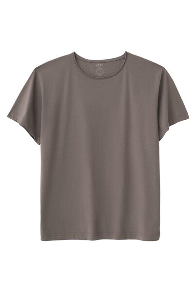 Nors Μπλουζάκι με κανονικό χαλαρό γιακά σε χρώμα βιζόν