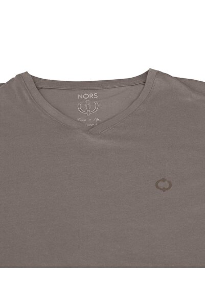 Nors Μπλουζάκι με λαιμόκοψη σε σχήμα V σε χρώμα βιζόν