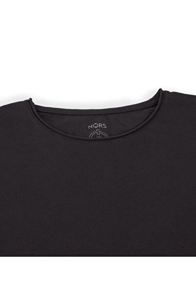 Nors Μπλουζάκι ανθρακί με κανονικό χαλαρό γιακά