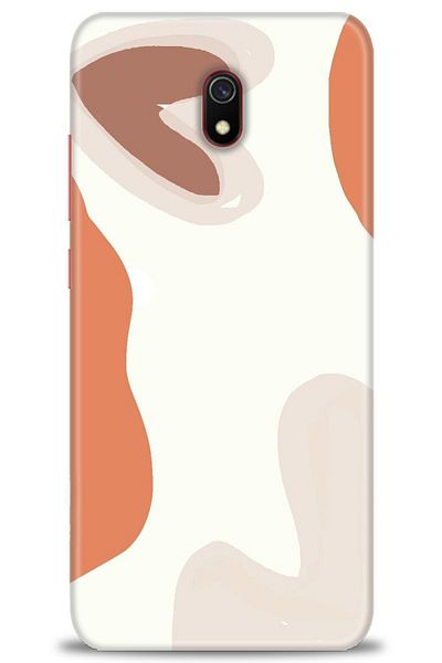 Sitrin Aksesuar حافظة هاتف Xiaomi Redmi 8A مطبوعة بدقة HD - قلب بني