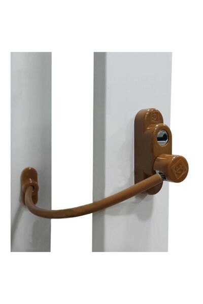 Penkid Kahverengi Çelik Halatlı Pvc Pencere Emniyet Çocuk Güvenlik Kilidi Açı...