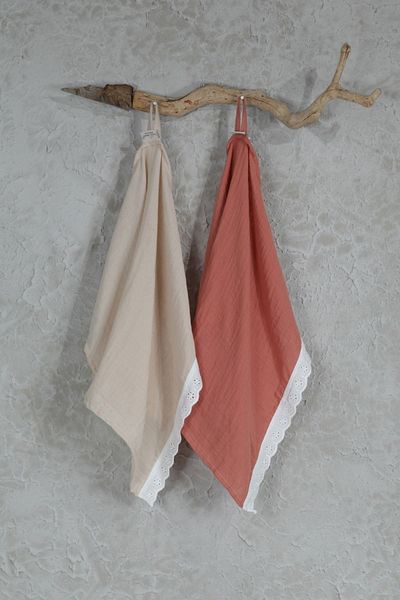 cotton maison Муселинова кърпа 2 броя, кухненска кърпа, кърпа за ръце, кърпа за сушене 45x60