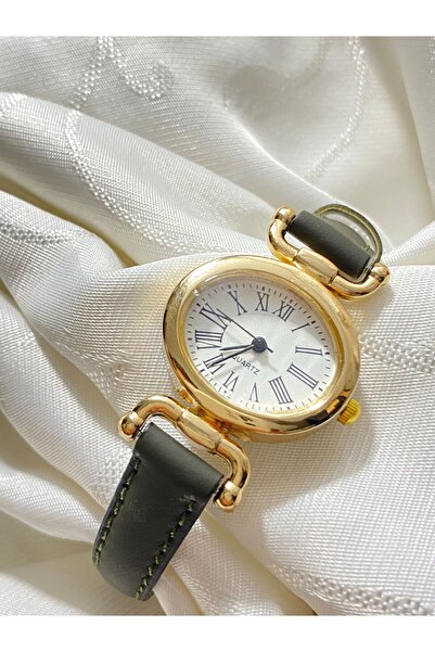 Brality حزام جلد طبيعي....ساعة يد نسائية....حافظة ذهبية بيضاوية الحد الأدنى ل...