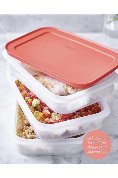 Tupperware Alaska 500 Mlx 3 Layer Freezer Container - Bdd-350