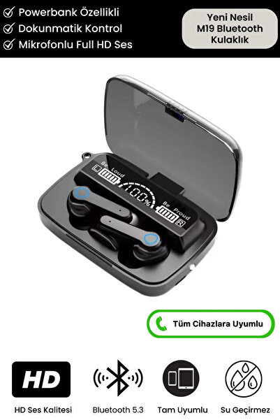 Carlburn Dijital Göstergeli Powerbanklı M19 Gaming HD Hi-Fi Ses Dokunmatik 5....