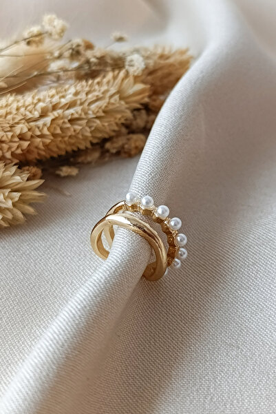 COSİTA İnci Sıralı İkili Görünüm Kıkırdak Küpe