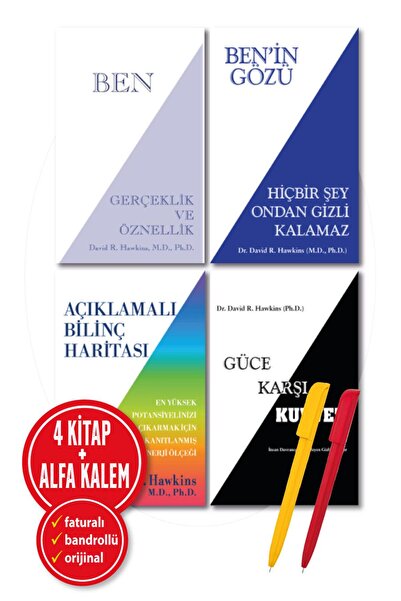 Butik Yayınları DAVİD R. HAWKİNS 4 KİTAP SET (Ben+Ben’in Gözü+Açıklamalı Bili...