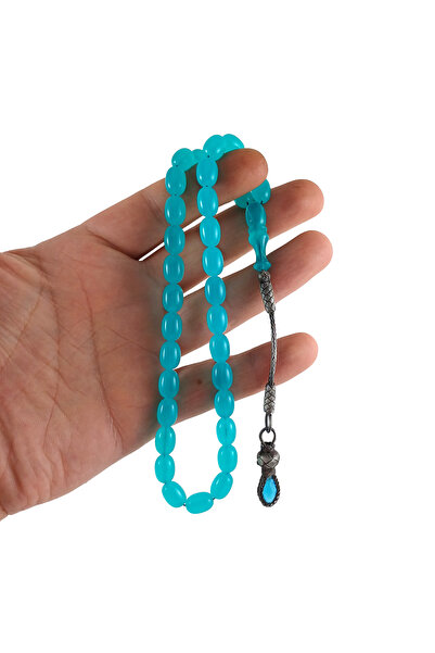 Selderesi Suat Yeşilyurt 1000 Ayar Gümüş Kazaz Püsküllü Uçak Camı Tesbih