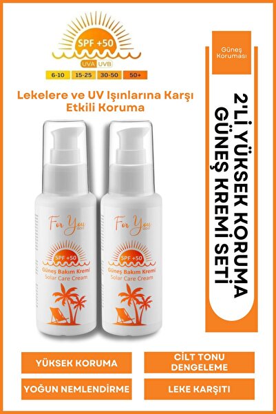 For You Gold Leke Karşıtı, Yüksek Korumalı Spf50+ Faktörlü 100 Ml Güneş Kremi...