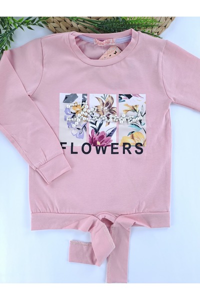 Pançiko Дівчинка - Цифровий квітковий принт, довгі рукави, сезонний боді