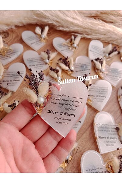 Sultan Tasarım 6 Cm- 20 Adet Mor Çiçek Söz Nişan Düğün Kız Erkek Bebek Yenido...