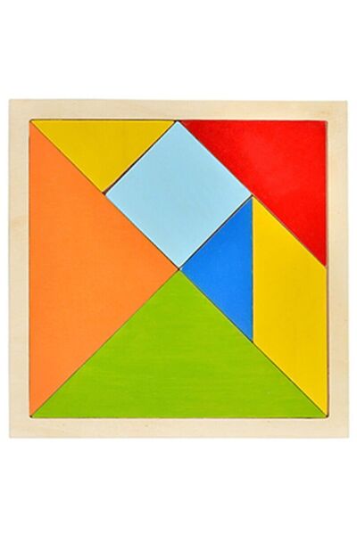 kayasan kids لعبة تانجرام كبيرة ملونة مونتيسوري 26x26 سم