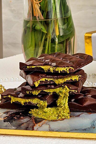 ksana choco Bitter Belçika Çikolatası: Kıtır Kadayıflı Ve %80 Antep Fıstığı E...