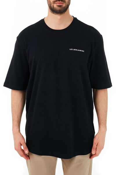 LES BENJAMINS Ανδρικό μπλουζάκι oversized Crew Neck 100% Βαμβάκι T-shirt Lb21...