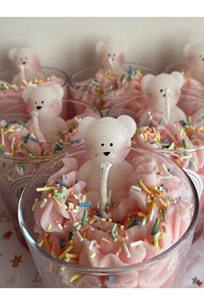 lıghts of candle handmade & 2020 Kremalı Ayıcıklı Böğürtlen Kokulu Hediyelik ...