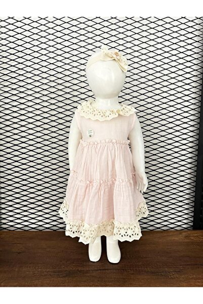 MUTİR МУСЛІНОВЕ ПЛАТТЬЕ З ФІСТО-КОМИРОМ ДЛЯ ДІВЧАТОК