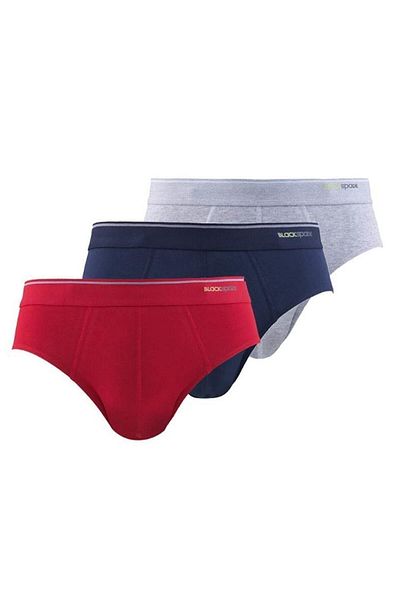 Blackspade Ανδρικό Slip 3 Pack Tender Cotton 9672 - Grey_navy_red