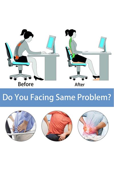 Visco Planet Orthopedic Visco Pillow - Sitting Cushion with Lumbar and Neck Support