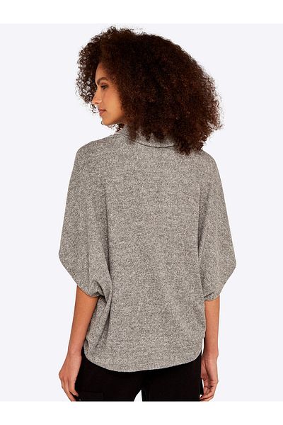 Apricot Gerippter Rollkragenpullover