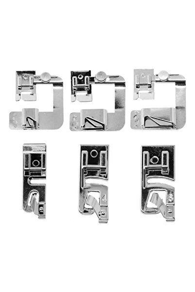 hodbehod Ev Tipi Aile Dikiş Makinası Dar Ve Geniş Kıvırma Ayak Seti 2-3-4mm 1...