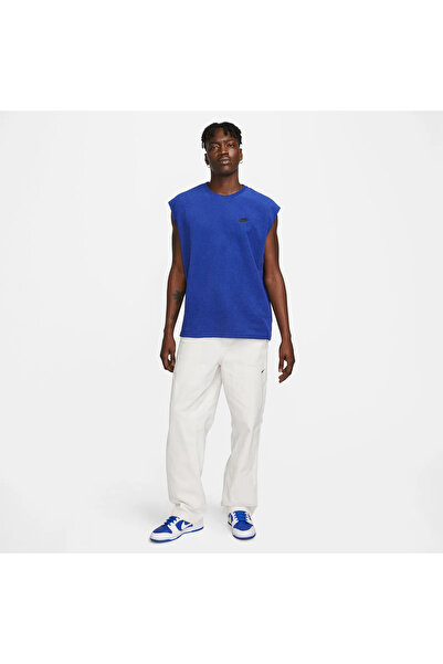 Nike Club Terry Sleveless Top Erkek Mavi Kolsuz T-Shirt