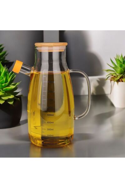 Generic Brand 1000 ml Oil Pot with Bamboo Lid