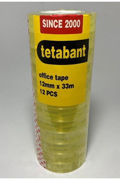 tetabant Set of 12 12 Mm X 33 M Stationery Tape