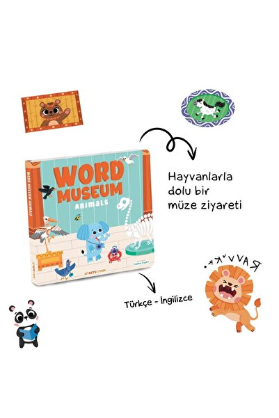 Bi Kutu Oyun İlk Kelimeler Müzesi – Hayvanlar (İngilizce Destekli Kitap ve Yapboz Seti)