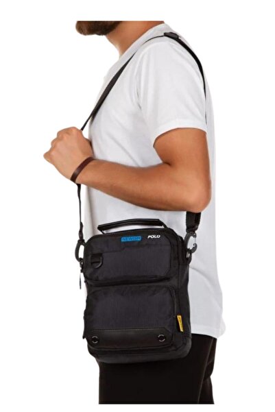 KAFF Νέα μαύρη πολυτελής τσάντα Cuatro με διπλή τσέπη και ιμάντα ώμου