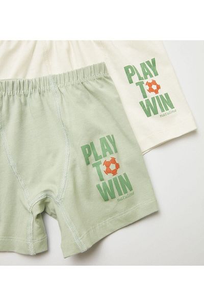 natuline Boy's Organic Cotton Lycra Boxer 4 Pcs Play To Win Lycra 3503-4
