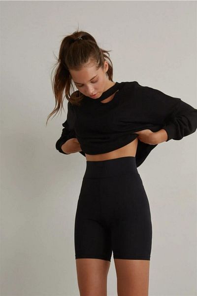 Flexfit Matte Biker-Leggings mit hoher Taille