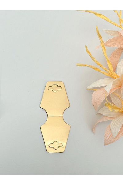 Protec Matbaa Accessory Label Jewelry Necklace Bracelet Card Gold 100 Pieces
