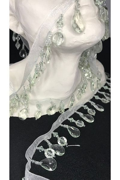 Ozpas 3 Mt. Curtain Edge - Tassel Crystal Tear Drop Strip
