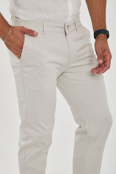 BROCARD Ανδρικό πέτρινο πολύχρωμο παντελόνι Chino Lycra