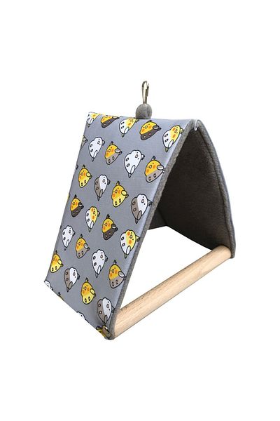 Kuşarkadaşım Cockatiel Sleeping Swing Gray Wind-Breaking Tent Swing