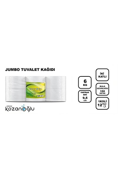 kozanoğlu KZN103 JUMBO TUVALET KAĞIDI 6KG 12Lİ
