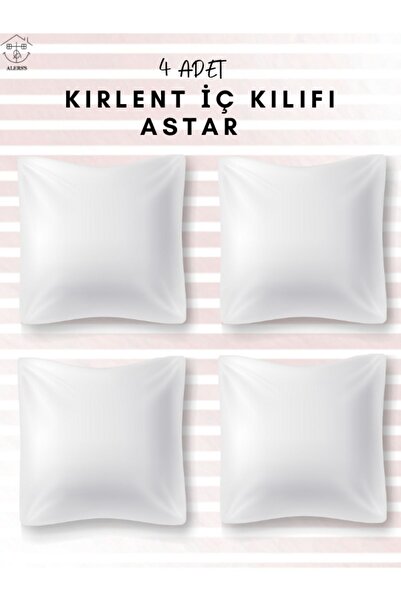 ALERSS 4 Adet Fermuarlı Kırlent İç Kılıfı, Beyaz Yastık Astar, Minder,  Mitil...