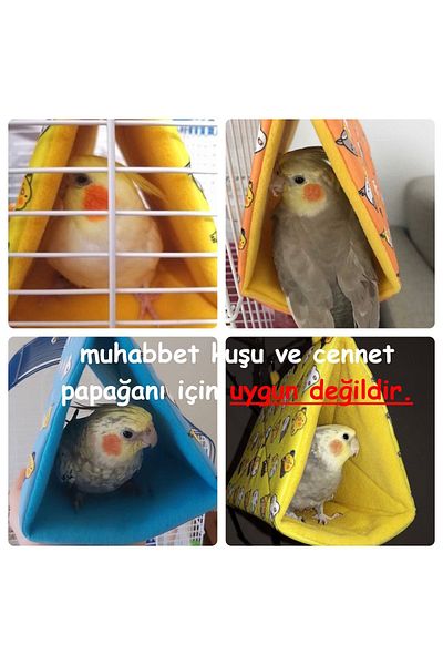 Kuşarkadaşım Cockatiel Nest Sleeping Hammock Tent Gray Sltnhmk07