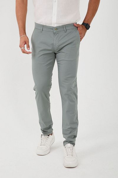 BROCARD Light Khaki Men's Chino Pants - Lycra