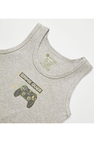 natuline Boy's Organic Cotton Lycra Undershirt 4-pack Game Over 3002-4