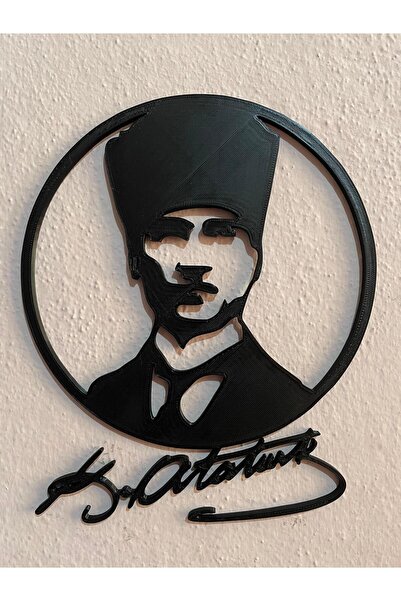 Atatürk Duvar Tablosu - 22 Cm Duvar Süsü - Atatürk Duvar Dekoratif Tablo