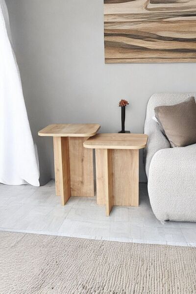 POFİTTO Di Def Iskandinav Tarzı Yan Sehpa Seti - Modern Tasarım - 2li