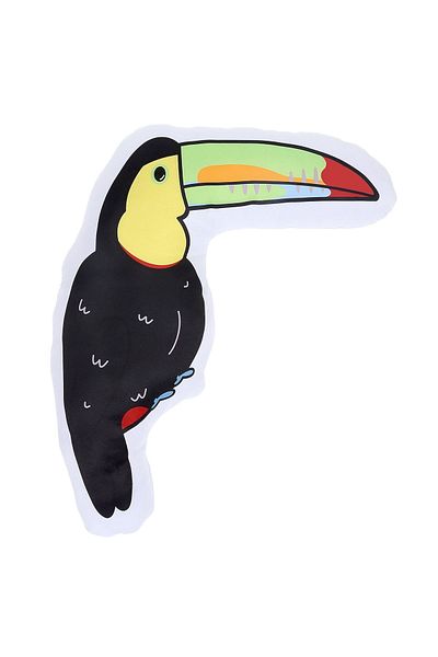 Kuşarkadaşım Toucan Bird 3D Pillow Bird Green Beak