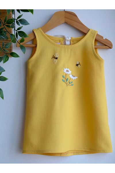 Aslı Türkoğlu Fata - Rochie de in cu detaliu broderie