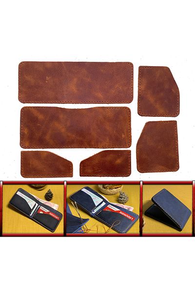 AiryFooT Horizontal Men's Wallet - Diy Ready, Piece Leather, Bifold