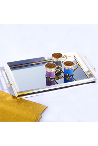 Kosova صينية عرض فاخرة مدخنة - مرآة