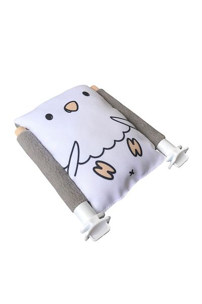 Kuşarkadaşım Bird Bed Soft Resting Pillow Double Sided Sleeping Perch White Forpus Parrot Bed Perch