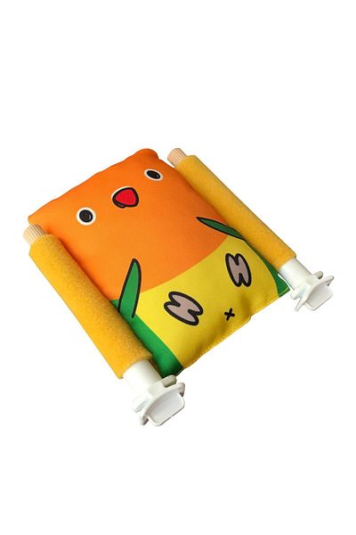 Kuşarkadaşım Bird Bed Soft Resting Pillow Double Sided Sleeping Perch Yellow Orange Lovebird Bed Perch