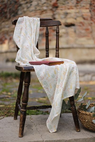 Mujo Baby&Kids Double Layer Muslin Blanket 115*115 - Organic 50% Bamboo 50% Cotton - Floral Collection